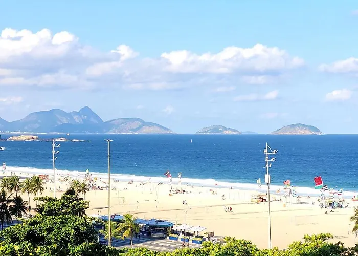 COPACABANA Praia - 2 quartos independentes, vista do mar - Polo Gastronômico do Lido - Até 6 pessoas, Posto 2, próximo Metrô Arcoverde